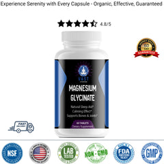 Magnesium Glycinate capsules Fast Absorbing Calming Effect.4.8 out of 5 star rating
