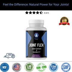 Bottle of Joint Flex joint support supplement with high ratings for flexibility and strength