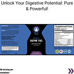  Digestive Enzyme Fuel detailing enzyme blend and benefits for digestive potential."