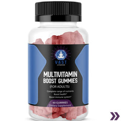 close up of Multivitamin Boost Gummies for (Adults)