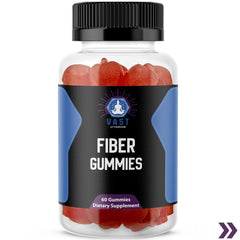 close up of Fiber Gummies Healthy Colon Support