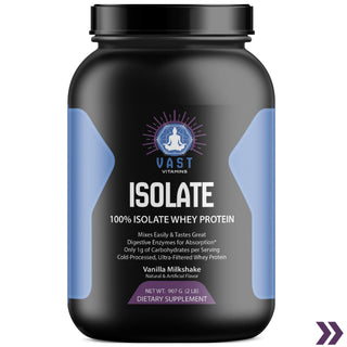 100% Isolate Whey Protein Vanilla Milkshake