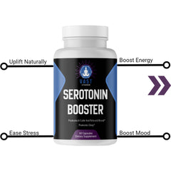 Serotonin Booster With 5 HTP and Calcium and benefits: ease stress and boost mood