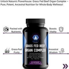 Grass Fed Beef Organ Complex – Ancestral Superfood picture with benefits grass-fed and packed with nutrients