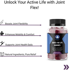 Joint Care Gummies emphasizing daily joint health support and natural ingredients.