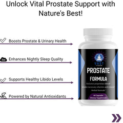  Prostate Formula highlighting benefits for prostate support and overall well-being